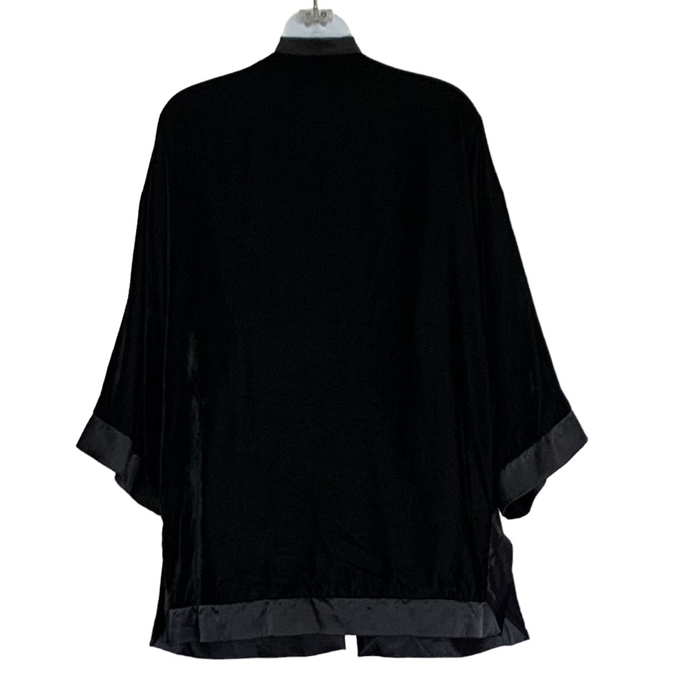 Max Studio Velour Embroidered Floral Kimono Sz L - Picture 3 of 10
